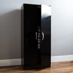 Hulio Black And Walnut 2 Door Wardrobe -Cheap Bed Store hulio black and walnut 2 door wardrobe p53650 69952 zoom
