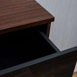 Hulio Black And Walnut 5 Drawer Chest -Cheap Bed Store hulio black and walnut 5 drawer chest p54040 72142 zoom