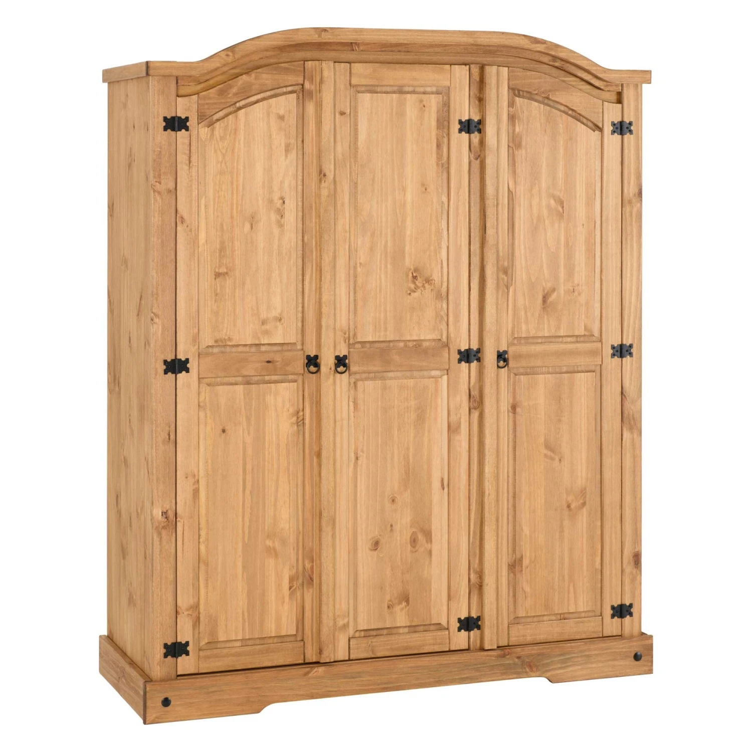 Huxley Distressed Waxed Pine 3 Door Wardrobe 3 Huxley Distressed Waxed Pine 3 Door Wardrobe