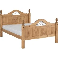 Huxley Pine Scroll Bed With High Foot End -Cheap Bed Store huxley pine scroll bed with high foot end p69372 119251 zoom