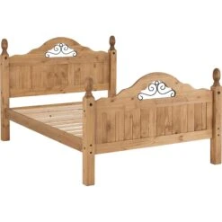 Huxley Pine Scroll Bed With High Foot End -Cheap Bed Store huxley pine scroll bed with high foot end p69372 119252 zoom