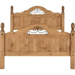 Huxley Pine Scroll Bed With High Foot End -Cheap Bed Store huxley pine scroll bed with high foot end p69372 119253 zoom