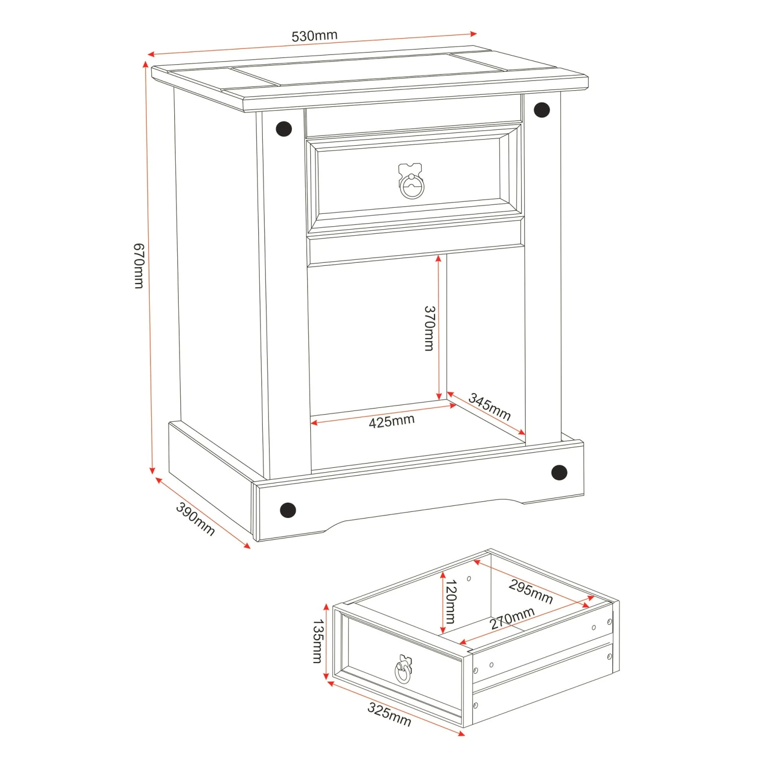 Huxley Pine Trio Set 5 Huxley Pine Trio Set - Image 3