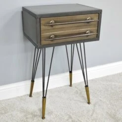 Industrial Style Bedside Table -Cheap Bed Store industrial style bedside table p65556 100894 zoom