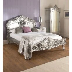 La Rochelle Silver Antique French Style Bed