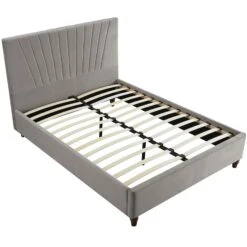 Lexie Silver Velvet Bed -Cheap Bed Store lexie silver velvet bed p59502 84308 zoom