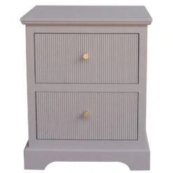 Lindon 2 Drawer Bedside Cabinet Summer Grey
