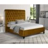 Lindon Mustard Plush Velvet Bed -Cheap Bed Store lindon mustard plush velvet bed p77681 129893 zoom