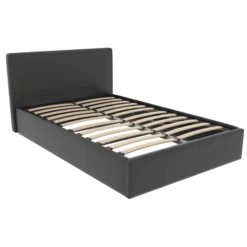 Lisbon Black Faux Leather Ottoman Bed -Cheap Bed Store lisbon black faux leather ottoman bed p72961 111648 zoom