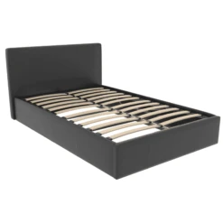 Lisbon Black Faux Leather Ottoman Bed -Cheap Bed Store lisbon black faux leather ottoman bed p72961 139884 zoom