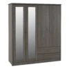 Lisbon Black Wood Grain 4 Door Wardrobe 2 Lisbon Black Wood Grain 4 Door Wardrobe -Cheap Bed Store lisbon black wood grain 4 door wardrobe p80316 157447 zoom