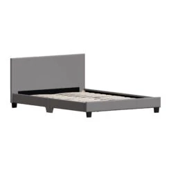 Lisbon Grey Faux Leather Bed -Cheap Bed Store lisbon grey faux leather bed p82138 167369 zoom