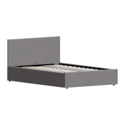 Lisbon Grey Ottoman Faux Leather Bed -Cheap Bed Store lisbon grey ottoman faux leather bed p82146 167391 zoom