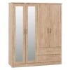 Lisbon Light Oak Effect 4 Door Wardrobe -Cheap Bed Store lisbon light oak effect 4 door wardrobe p80315 157440 zoom