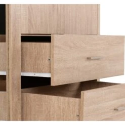 Lisbon Light Oak Effect 4 Door Wardrobe -Cheap Bed Store lisbon light oak effect 4 door wardrobe p80315 157444 zoom