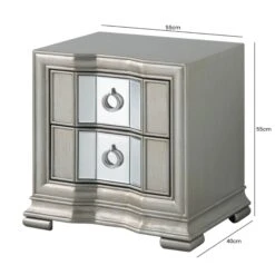 Lucca 2 Drawer Grey Mirrored Cabinet -Cheap Bed Store lucca 2 drawer grey mirrored cabinet p81372 163827 zoom