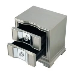 Lucca 2 Drawer Grey Mirrored Cabinet -Cheap Bed Store lucca 2 drawer grey mirrored cabinet p81372 163831 zoom