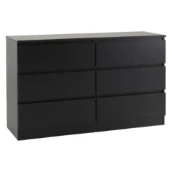 Malvern Black 6 Drawer Chest