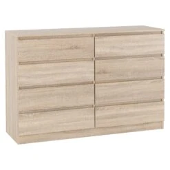 Malvern Sonoma Oak 8 Drawer Chest