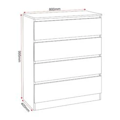 Malvern White 4 Drawer Chest -Cheap Bed Store malvern white 4 drawer chest p76507 123348 zoom