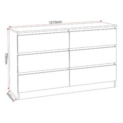 Malvern White 6 Drawer Chest -Cheap Bed Store malvern white 6 drawer chest p76511 123376 zoom