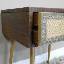 Mango Wood Bedside Cabinet With Brass Detailing -Cheap Bed Store mango wood bedside cabinet with brass detailing p83799 173921 zoom