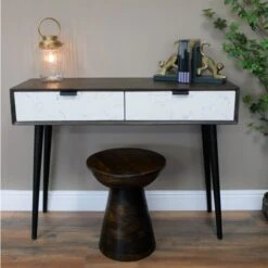 Mango Wood & Iron Marble Effect Venice Desk Or Dressing Table -Cheap Bed Store mango wood iron marble effect venice desk or dressing table p83625 172862 zoom