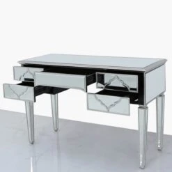 Marrakesh Silver Mirror 5 Drawer Dressing Table -Cheap Bed Store marrakesh silver mirror 5 drawer dressing table p68653 96168 zoom