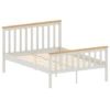 Milan White & Pine Wooden Bed With High Foot End 2 Milan White & Pine Wooden Bed With High Foot End -Cheap Bed Store milan white pine wooden bed with high foot end p72972 111557 zoom