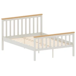 Cheap Bed Store -Cheap Bed Store milan white pine wooden bed with high foot end p72972 145535 zoom