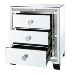 Milano Mirror 3 Drawer Bedside -Cheap Bed Store milano mirror 3 drawer bedside p56267 158983 zoom