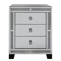 Milano Mirror 3 Drawer Bedside -Cheap Bed Store milano mirror 3 drawer bedside p56267 78697 zoom