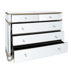 Mirrored Champagne Apollo 5 Drawer Chest -Cheap Bed Store mirrored champagne apollo 5 drawer chest p52956 159712 zoom