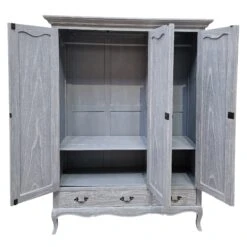 Montpellier Blanc Grey 3 Door Wardrobe -Cheap Bed Store montpellier blanc grey 3 door wardrobe p84948 181111 zoom