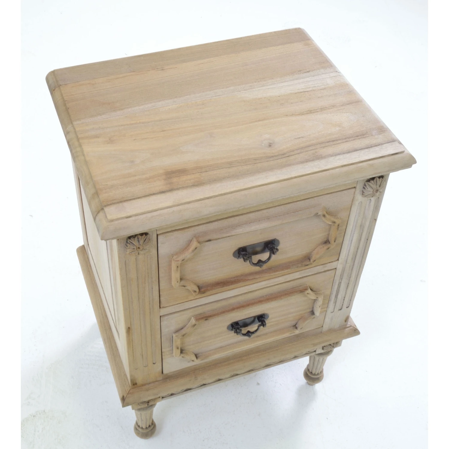Natural 2 Drawer Vintage Bedside 7 Natural 2 Drawer Vintage Bedside - Image 5