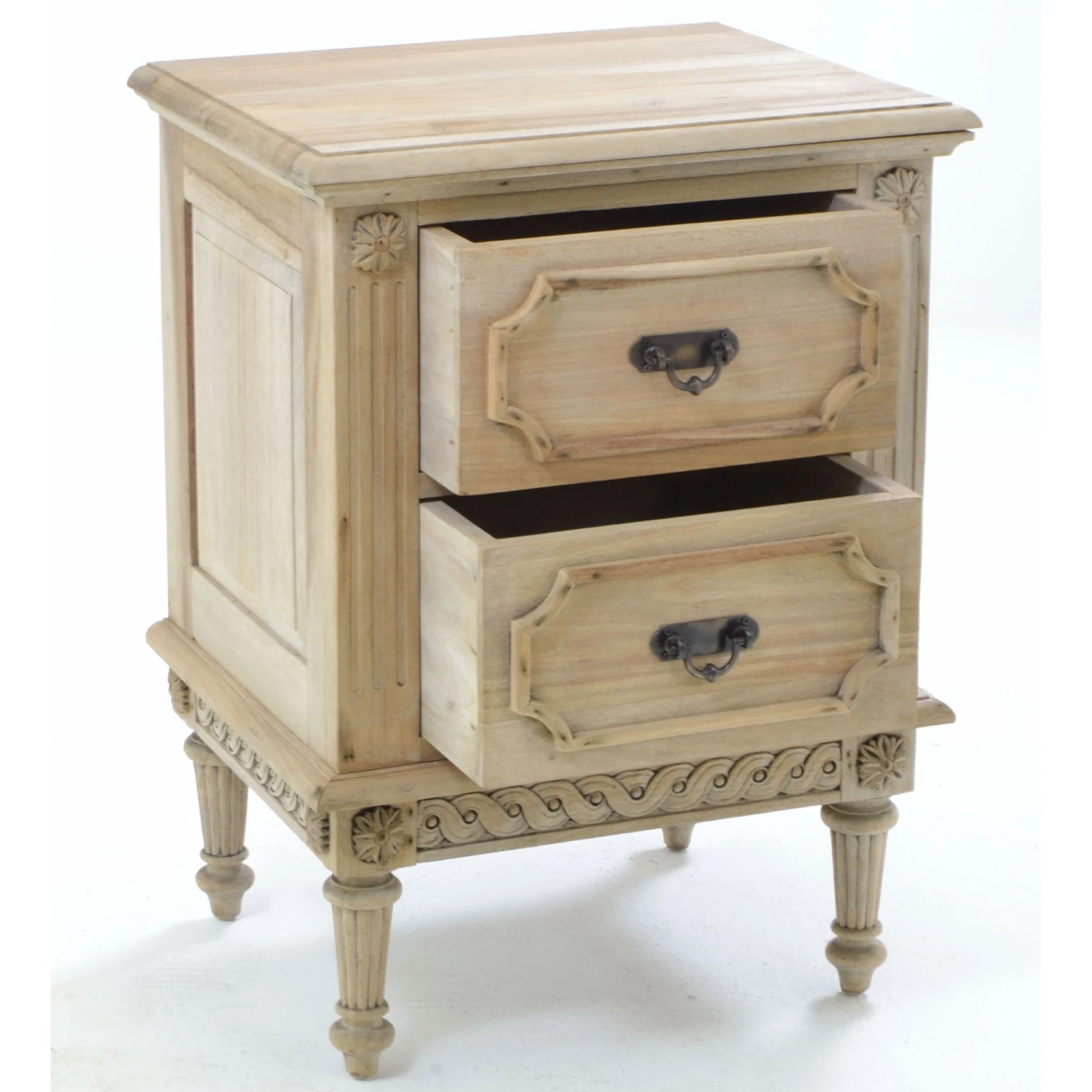 Natural 2 Drawer Vintage Bedside 8 Natural 2 Drawer Vintage Bedside - Image 6