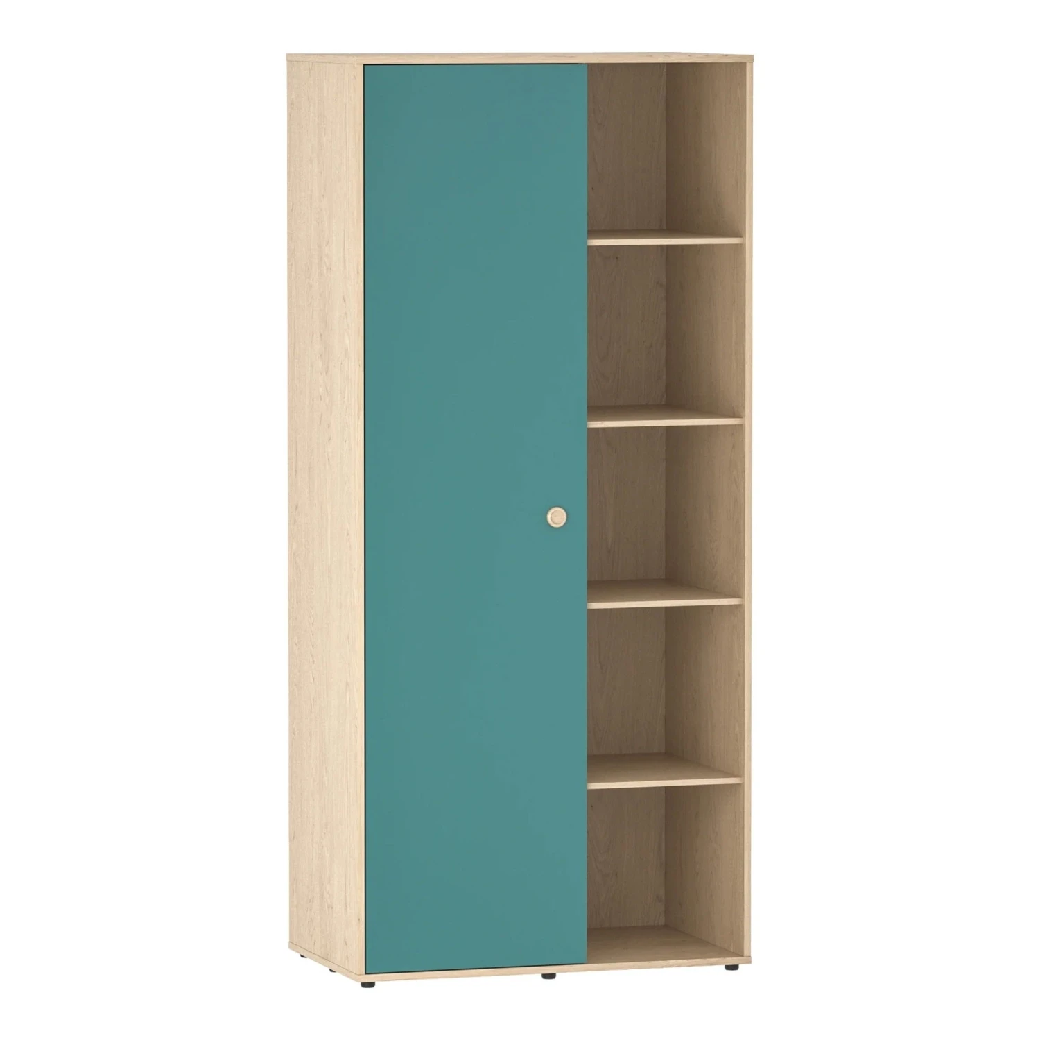Neptune Blue & Oak 1 Door Wardrobe 4 Neptune Blue & Oak 1 Door Wardrobe - Image 2