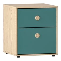 Neptune Blue & Oak 2 Drawer Bedside Table -Cheap Bed Store neptune blue oak 2 drawer bedside table p79153 147502 zoom