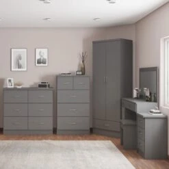 Nevada 3D Effect Grey 2 Door 1 Drawer Wardrobe -Cheap Bed Store nevada 3d effect grey 2 door 1 drawer wardrobe p76434 122800 zoom