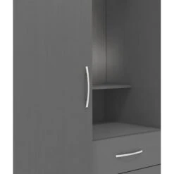 Nevada 3D Effect Grey Vanity 1 Door Wardrobe -Cheap Bed Store nevada 3d effect grey vanity 1 door wardrobe p80446 158114 zoom