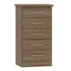 Nevada 5 Drawer Rustic Oak Effect Narrow Chest -Cheap Bed Store nevada 5 drawer rustic oak effect narrow chest p80303 157204 zoom