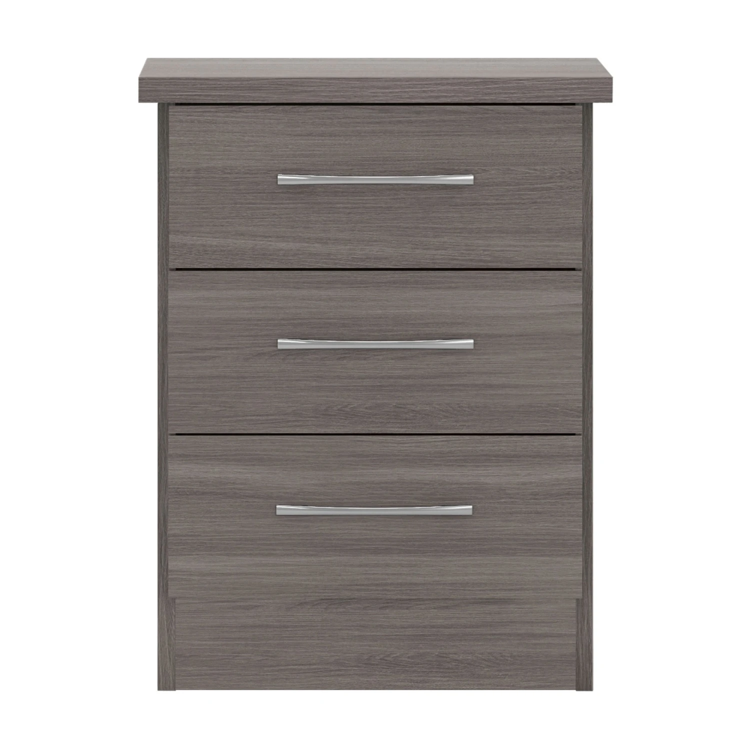 Nevada Black 3 Drawer Bedside 5 Nevada Black 3 Drawer Bedside - Image 3