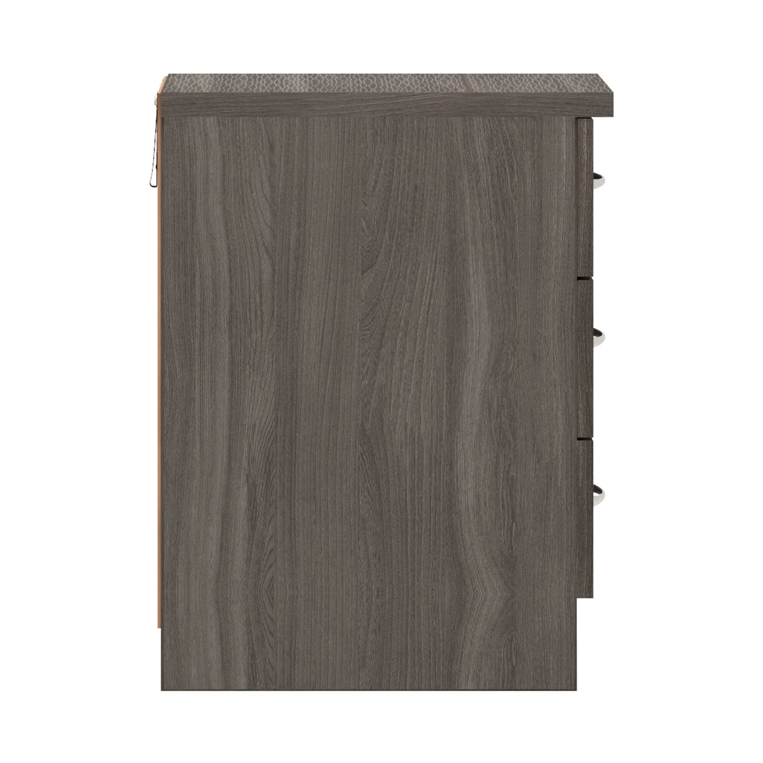 Nevada Black 3 Drawer Bedside 6 Nevada Black 3 Drawer Bedside - Image 4