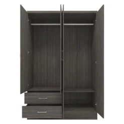 Nevada Black 4 Door 2 Drawer Mirrored Wardrobe -Cheap Bed Store nevada black 4 door 2 drawer mirrored wardrobe p76528 123489 zoom