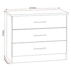 Nevada Grey 3 Drawer Chest -Cheap Bed Store nevada grey 3 drawer chest p76468 123079 zoom