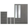 Nevada Grey 4 Door 2 Drawer Mirrored Wardrobe Bedroom Set -Cheap Bed Store nevada grey 4 door 2 drawer mirrored wardrobe bedroom set p76751 124897 zoom