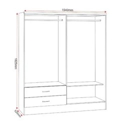 Nevada Grey 4 Door 2 Drawer Mirrored Wardrobe -Cheap Bed Store nevada grey 4 door 2 drawer mirrored wardrobe p76474 123066 zoom