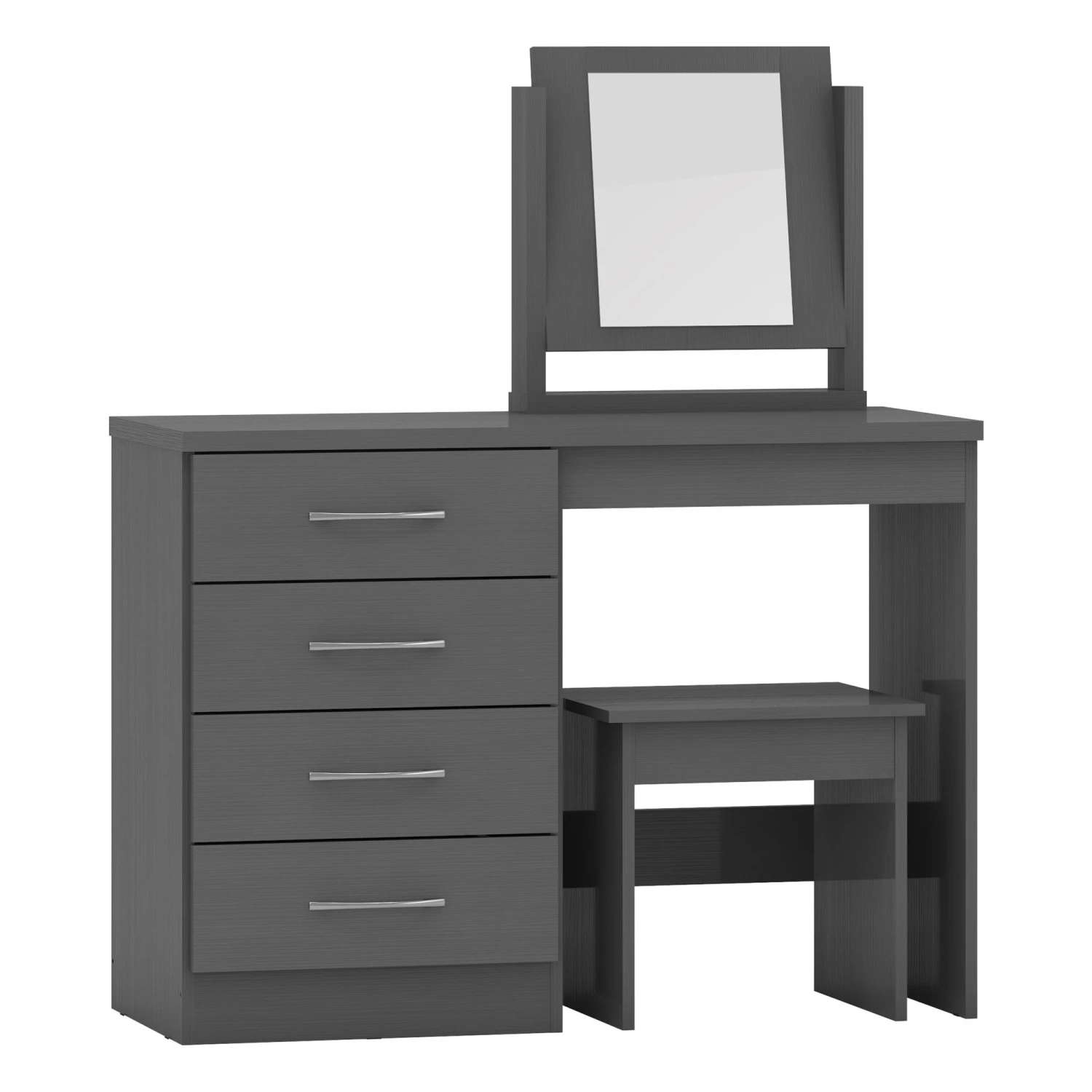 Nevada Grey 4 Drawer Dressing Table Set 3 Nevada Grey 4 Drawer Dressing Table Set