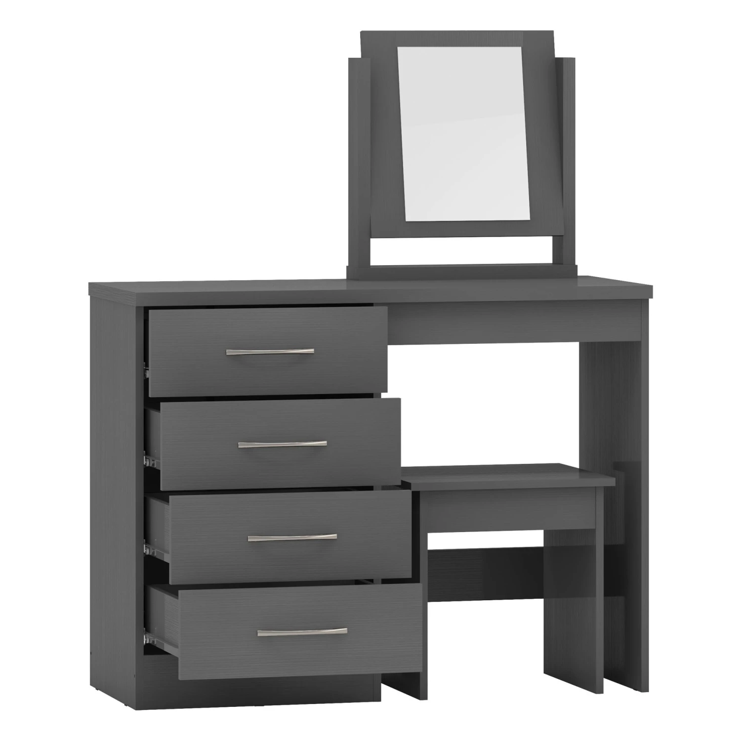 Nevada Grey 4 Drawer Dressing Table Set 5 Nevada Grey 4 Drawer Dressing Table Set - Image 3