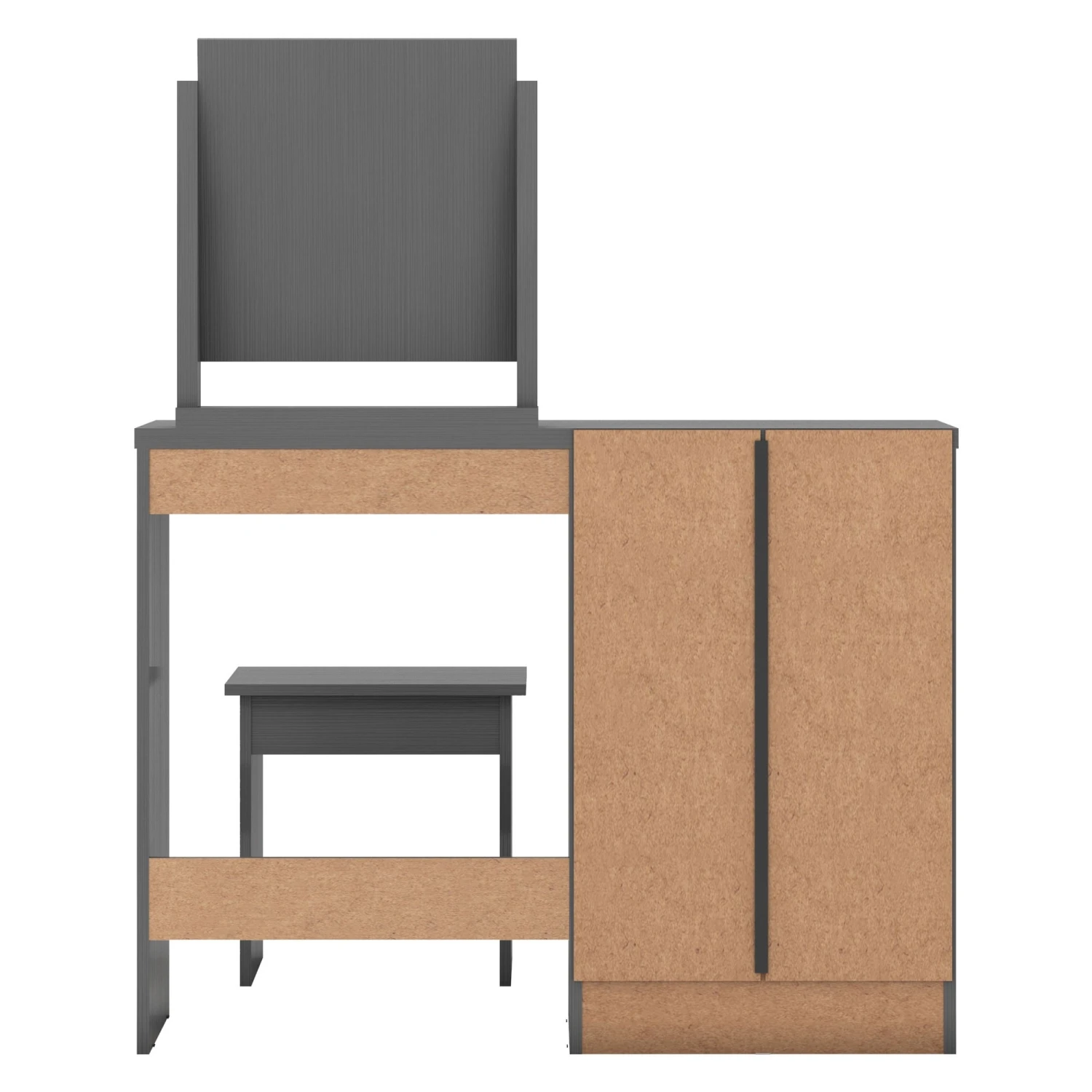 Nevada Grey 4 Drawer Dressing Table Set 8 Nevada Grey 4 Drawer Dressing Table Set - Image 6